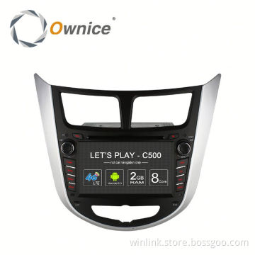 Ownice Android 6.0 touch screen Stereo car DVD audio for Hyundai Verna Accent Solaris with dvd wifi bluetooth GPS rds